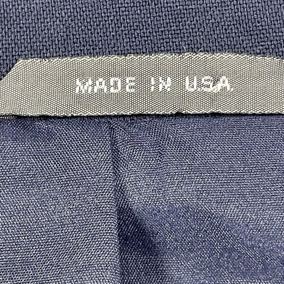 Reed St James Navy Gold 2 Button Vented Easy Care Sports Coat Blazer USA Size 44 - Picture 11 of 11